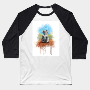 Watercolor Illusration of a Koala Baseball T-Shirt